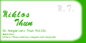 miklos thun business card